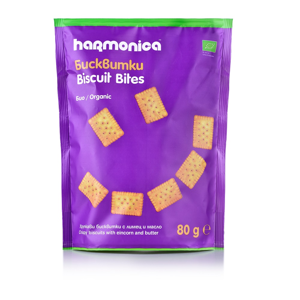 Biscuiti Bites Bio, 80 gr, Harmonica